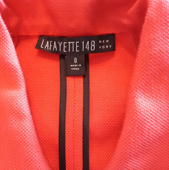 Lafayette 148 linen blend jacket blazer sz 0 - Picture 6 of 8